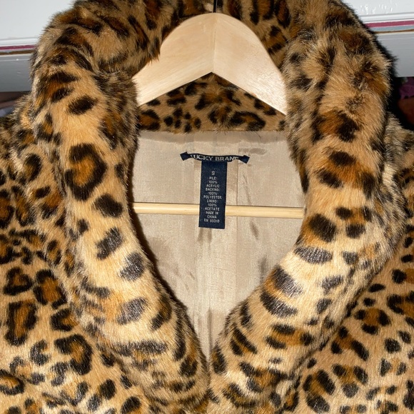 lucky brand leopard jacket size small - Picture 6 of 7